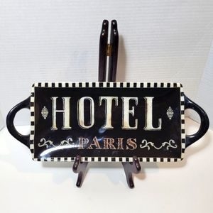 Hotel Paris Chic Ceramic Hors d'Oeuvre Tray Excellent Rare